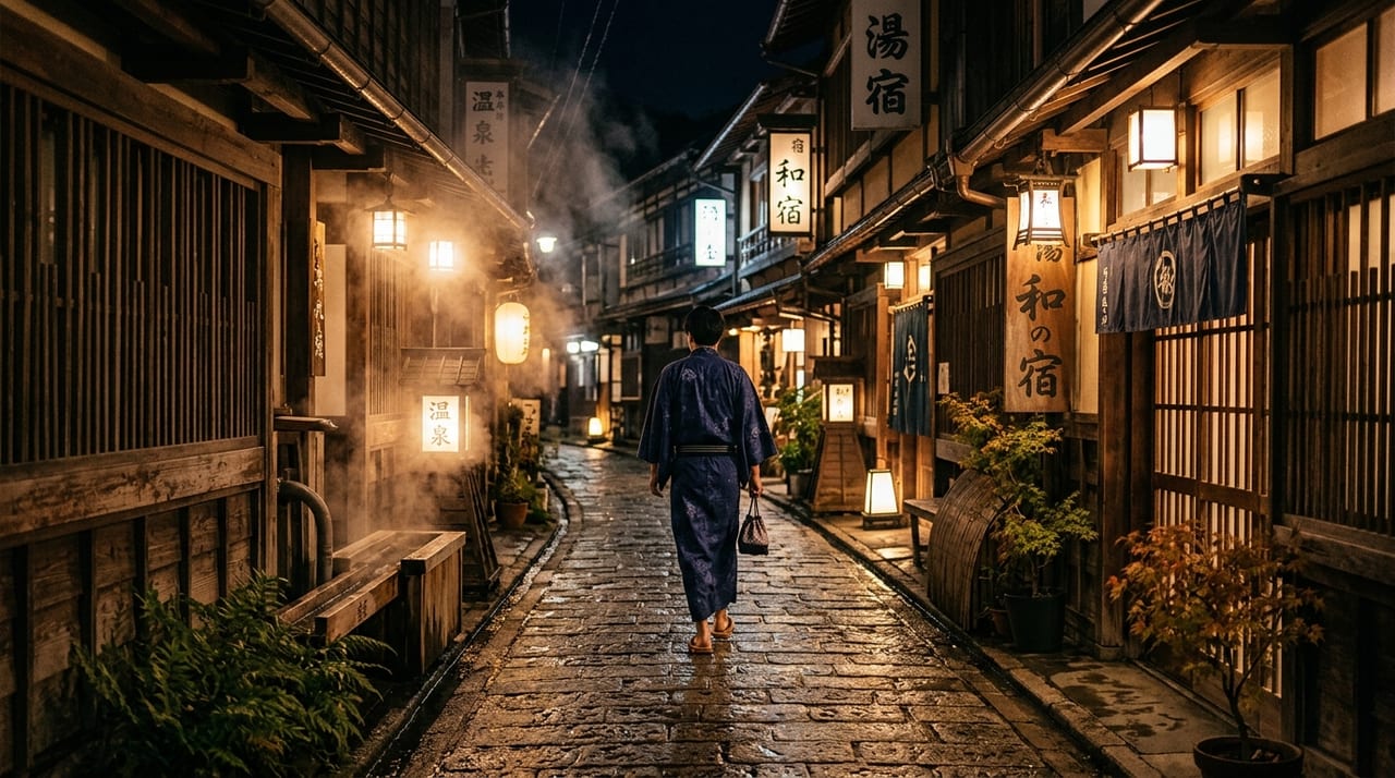 温泉地の夜を楽しむ完全ガイド2026|有馬・別府・草津で入浴後に過ごす大人のナイトアウト