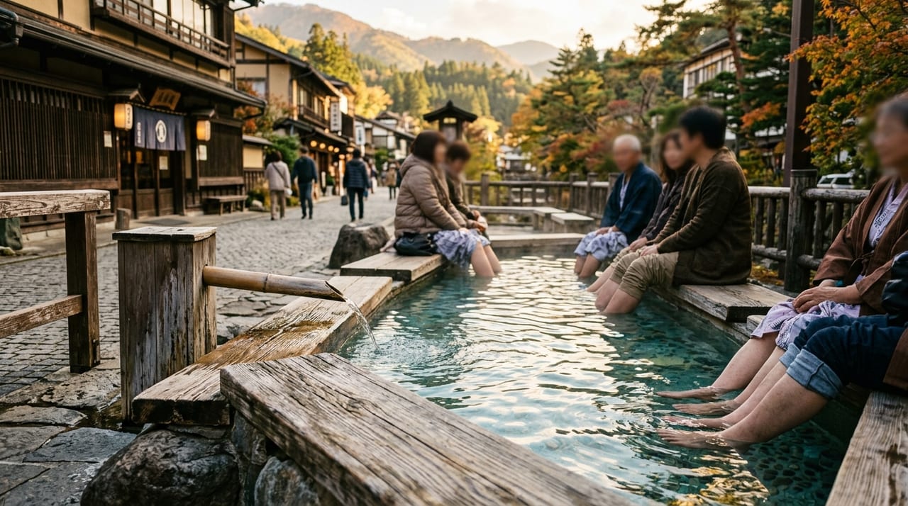 足湯の楽しみ方・全国の足湯文化:効果・マナー・温泉街での足湯の役割を知る