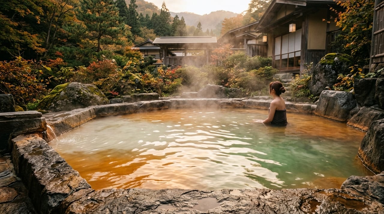 にごり湯・濁り湯の魅力と種類|白濁・茶褐色・緑・青、色の正体と楽しみ方