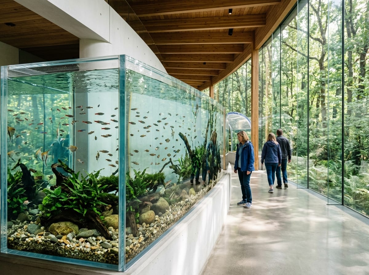 山梨県立富士湧水の里水族館（森の中の水族館。）