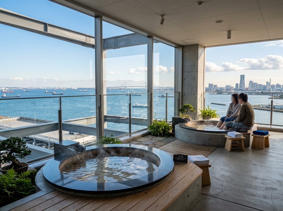 海ほたるパーキングエリア 足湯