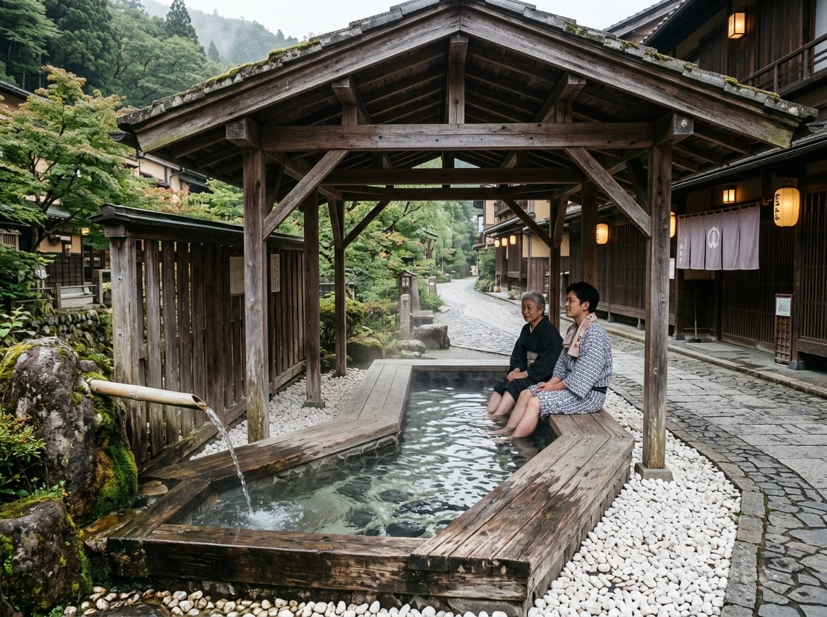 湯田川温泉 足湯しらさぎの湯
