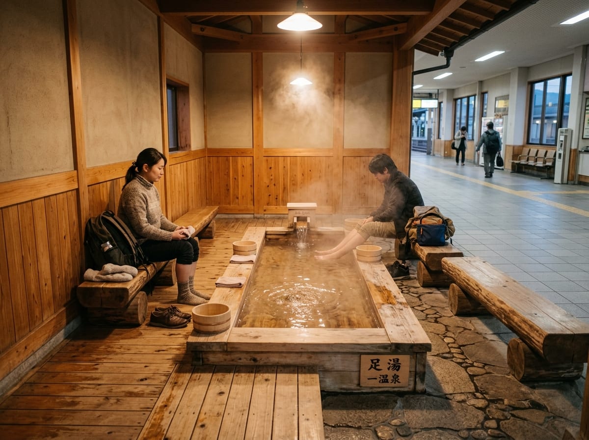 JR川湯温泉駅の足湯