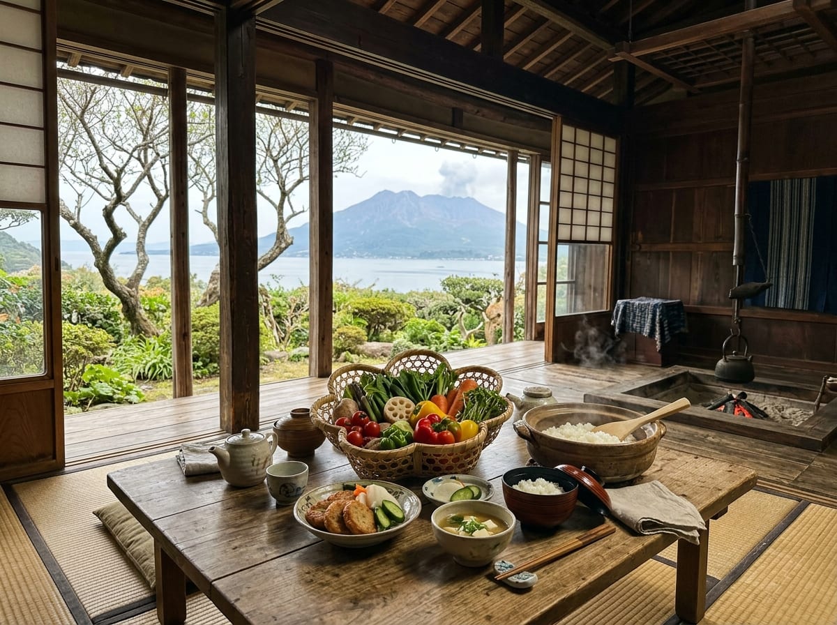 古民家で昼ごはん 梅里