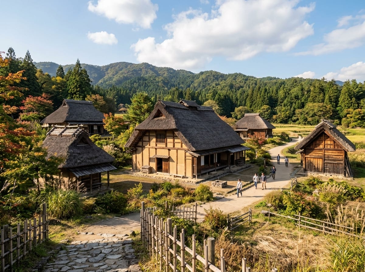 常陸風土記の丘古代家屋復元広場