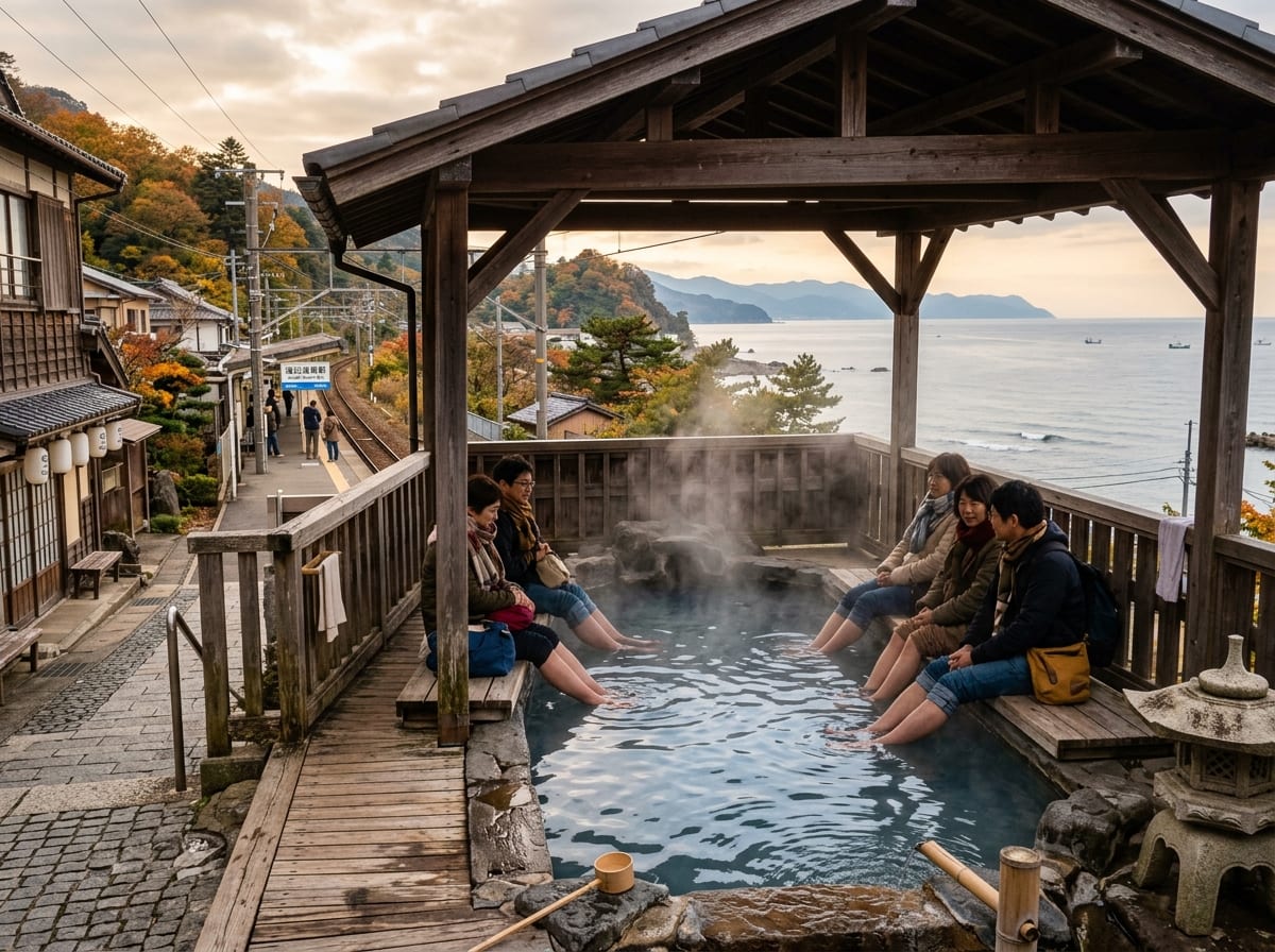 浜村温泉 駅前足湯