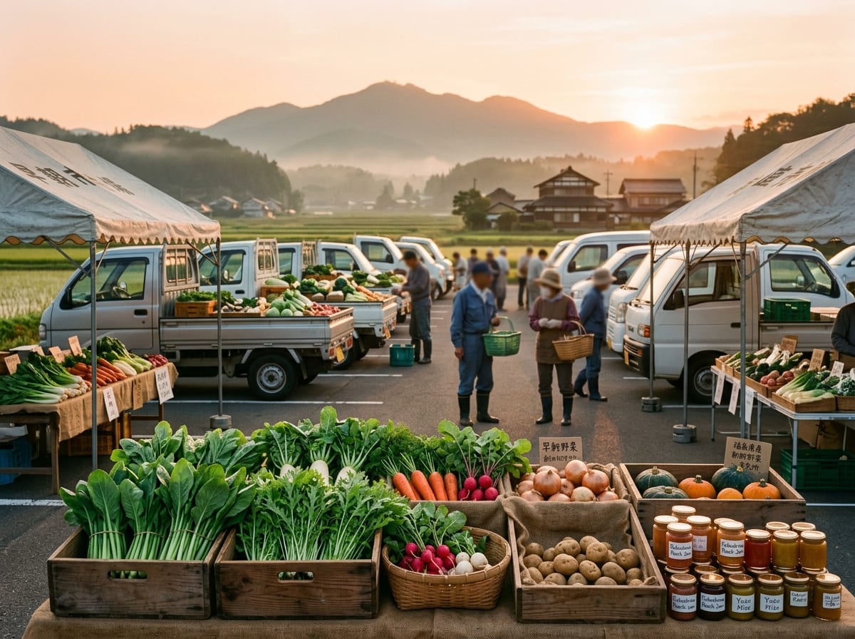 松川町の朝市