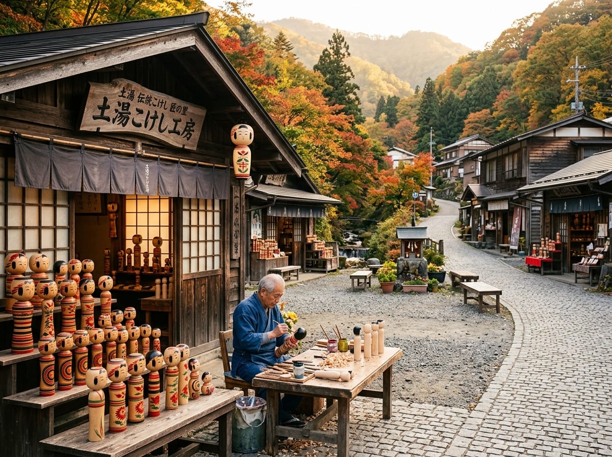 白石市弥治郎こけし村