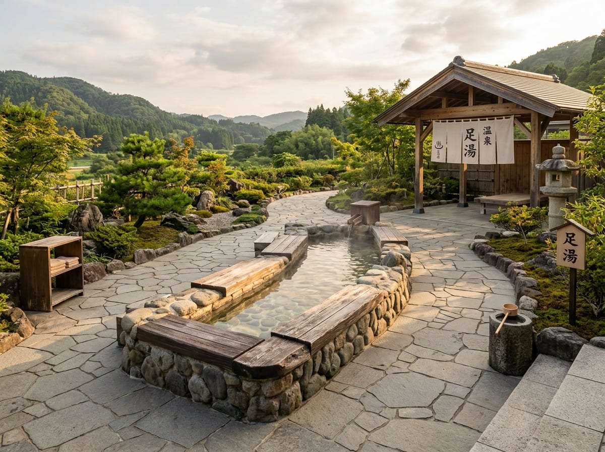石畳足湯（石畳ふれあい広場）